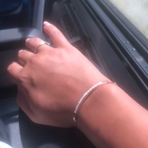 Swarovski crystal rose gold plated bracelet. 925St